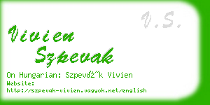 vivien szpevak business card